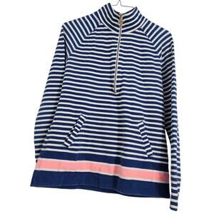 Lilly Pulitzer Quarter Zip Striped Sweatshirt Sweater Womens Size Extra Small XS